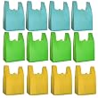 Reusable Grocery T-Sack Bag, Assorted Color 12 Pk Set