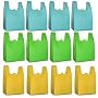 Reusable Grocery T-Sack Bag, Assorted Color 12 Pk Set