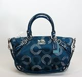 Coach Dotted Op Art Sophia Convertiable Tote Bag Purse 15935 Teal Reviewed