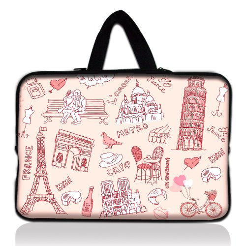 Brand New Fashion Window of the World 17" 17.3" 17.4" inch Neoprene Notebook Laptop Bag Sleeve Case with Hidden Handle for Apple MacBook pro 17 /Dell Inspiron 17R Vostro XPS Alienware M17x /Acer/ lenovo / Samsung 700 Sony Vaio E 17" HP Pavilion DV7 ENVY 17/Asus Dell Inspiron 1721 17 inch Laptop netbook