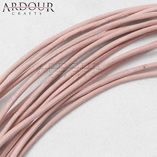 Genuine / Real Pink Leather Flogger with Sturdy Knot on each string whip