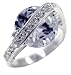 Sterling Silver Round Cut Cz Promise Cluster Right Hand Ring