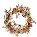 Factory Direct Craft Artificial Twig Wreath with Maple and Oak Leaves, Gourds and Berry Clusters Throughout for Holiday and Home Decor