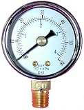 Dry Pressure Gauge - Lower Mount - 2 Dial - 0 to 30 PSI (Package of 4)