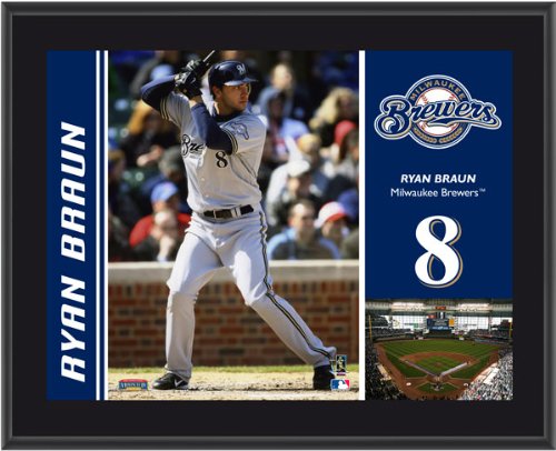 Ryan Braun Plaque | Details: Milwaukee Brewers, Sublimated, 10x13, MLB Plaque