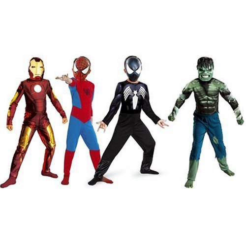 Childrens Toyshop  Toys : Marvel Heroes Costumes 4-Pack (5-7 Years)