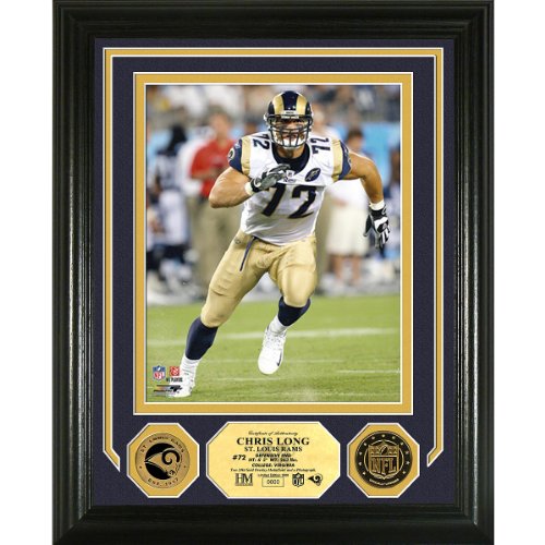 Highland Mint St. Louis Rams Chris Long 24K Gold Photomint