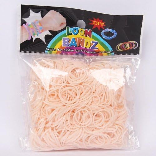 Cool Kids Top Baby Toys 600pcs Colorful Rainbow Loom Rubber Band 1package S Clip,assorted Colors Educational Learning Toys for Both Children and Adult Skin Color #9