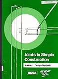 Joints in simple construction. Vol.1, Design methods