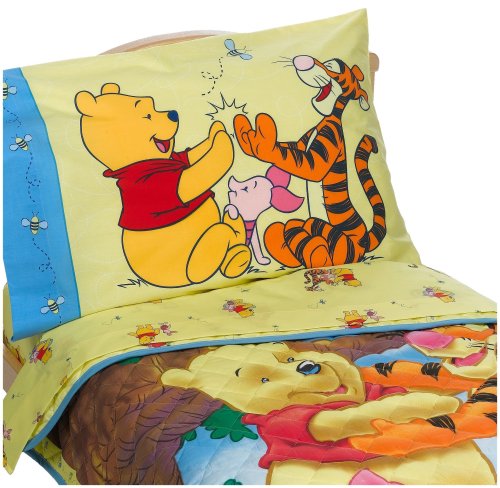 Springmaid Baby Winnie the Pooh Come Out & Play 4 Piece Toddler Bedding Set