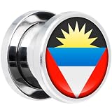 10mm Stainless Steel Antigua and Barbuda Flag Saddle Plug 51ljQOiQ8bL. SL160 10mm Stainless Steel Antigua and Barbuda Flag Saddle Plug