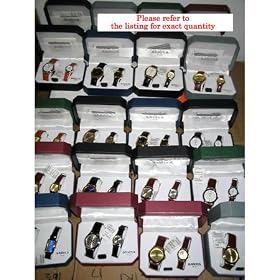 10 MENS Ladies WATCHES GIFT BOX SET WHOLESALE LOT NEW