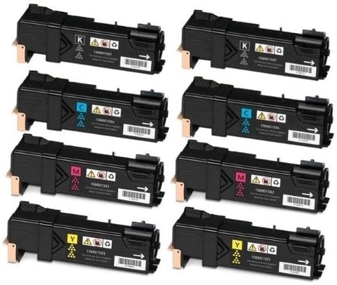 Ink Choice Compatible Xerox Set of 8 Toner Cartridges for Phaser 6500, WorkCentre 6505 Printers: 2 Black, 2 Cyan, 2 Magenta, 2 Yellow
