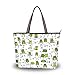 Large Shoulder Bag Funny Frogs Bag Tote Top Handbag With Zipper Pocket Handle Bag