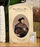 St Thomas More (Patron saint of Attorneys) Holy Card with Medal