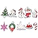 Housweety 20 Mixed Silver Plated Enamel Christmas Charms Pendants