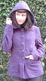 BB Dakota Meghan Gothic Grape Purple Faux Wool Coat