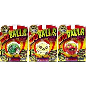 Madballs Series 1 Set of 3 Sick Mad Balls (Bash Brain, Skull Face and Slobulus) by