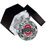 NCAA Ohio State Buckeyes Logo 4-Inch High Brillance Diamond Cut Glass Paperweight