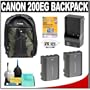Canon 200EG Deluxe Digital SLR Camera Case Backpack + 2 BP-511/BP511a Batteries + Charger + Accessory Kit for EOS 50D, 40D, 30D & 5D