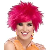 Pink Pop 80s Wig