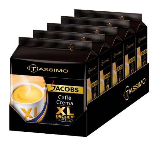 Tassimo Jacobs Caffé Crema XL, 5er Pack (80 Portionen)