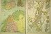 1910 MAP EASTERN WESTERN HEMISPHERE TEMPERATURE RAIN