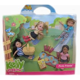 Barbie Kelly Picnic and Friends Doll Set with Kayla, Kenzie, Kelly, and Tommy by