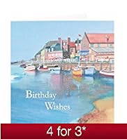 Boat Scene Birthday Card