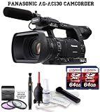 Panasonic AG-AC130 2.2MP AVCCAM HD Hand-Held Camcorder + Two (2) 64GB SDXC (Willoughby's Pro Edition)