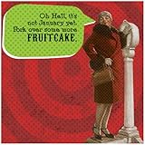 Funny Holiday IMproper Greeting Beverage Napkin-Fruitcake