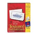 Avery Textured Half-Fold Greeting Cards for Inkjet Printers, Uncoated, 5.5 x 8.5 Inches, White, Box of 30 (03378)
