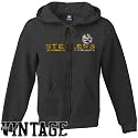 Pittsburgh Steelers Ladies Black Football Vintage Full Zip Hoody Sweatshirt
