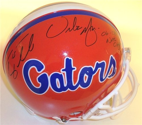 Tim Tebow AND Urban Meyer DUAL Autographed/Hand Signed Florida Gators Full Size Authentic Helmet wit low price
