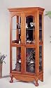 CURIO CABINET SOLID OAK DOUBLE DOOR