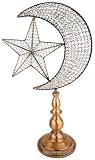 21 inch Bronze Sculpted Hollow Crescent Star Tabletop Earring Necklace Bracelet Jewelry Hanger Organizer Display Rack Home Décor