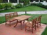 Atlantic Four Piece Dining Set with Bench