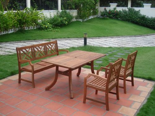 Atlantic Four Piece Dining Set with Bench product image