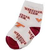 Virginia Tech Hokies White Infant 903 (0-13) All Over Team Logo Bootie Socks