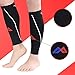 Wsky Calf Compression Sleeve - Faster Recovery Muscular - 20-25 mmHg Leg Compression Socks Improves Circulation, Relieve Calf Pain - Best Men and Women Leg Sleeves for Running,Working,Travel - Black
