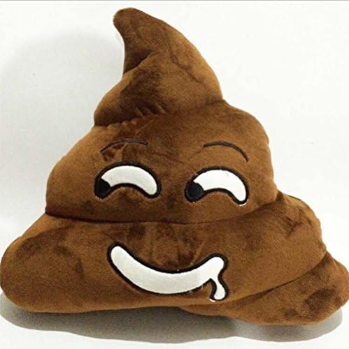 Etosell Stuffed Pillow Cushion Emoji Poop Shaped Smiley Face Doll Toy 1 PC