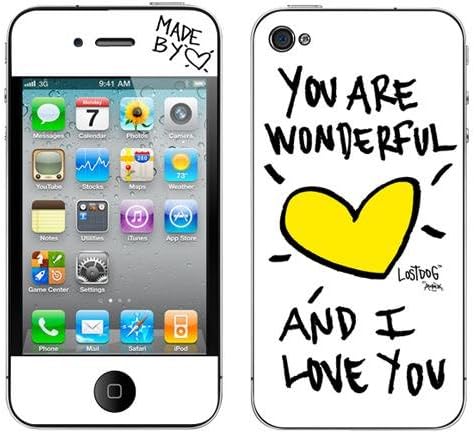 Bluetrek LostDog 3M Protective Skin for iPhone 4 - Retail Packaging - White