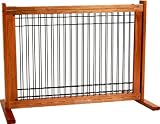 Dynamic Accents 42107 20 Inch Wood/Wire Small Free Standing Gate - Medium Cherry