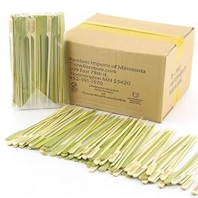 1,000 Piece Box of 7.1 Paddle Style Bamboo Skewers, 10bags X 100pc bag by