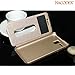 Nacodex - Lenovo Golden Warrior A8 A806 - Pudini [Flip Cases] Slim Filp Two View Luxury Genuine Leather Cover Case [ View Window ] Pu Leather, Fold Stand & Windown Open Case [ Easy to Fit 2015 ] (Lenovo A8 Golden Warrior / A806 (Gold))