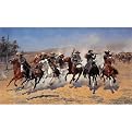 Remington A Dash For Timber Canvas Giclee - 14x24"