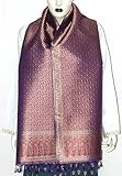 Long Premium Silk Scarves Women Accessory (Purple)