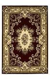 IMAGE OF KAS Oriental Rugs COR5308 Corinthian Aubusson Red / Ivory Oriental Rug Size: Round 7'7