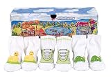 Dimples Lets Go to the Park Unisex Three Pairs Duck, Gym Shoe and Turtle Socks, 0-12 months