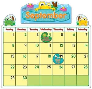 Amazon.com : Carson Dellosa Funky Frogs Calendar (110205) : Teachers ...
